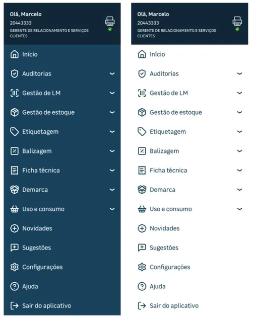 Componente de menu