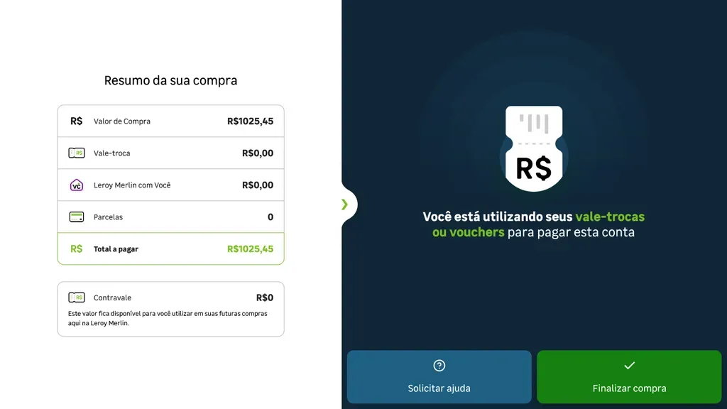 Resumo da compra